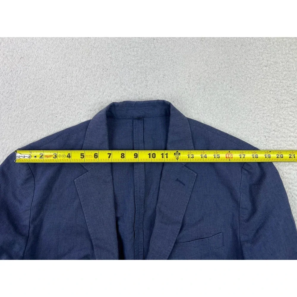J.Crew Ludlow Blazer Mens 40R Blue Cotton Linen Slim Unstructured Somelos Coat